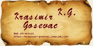 Krasimir Goševac vizit kartica